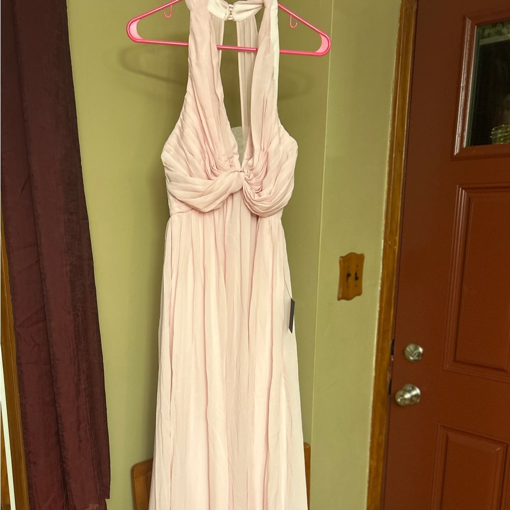 Lulu's Soft Pink Maxi Dress